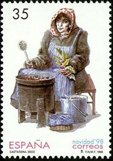 España 1998 3596 Sello ** Navidad Christmas Castañera de Rafael Seco Michel3431 Timbre Espagne Spain Spagna